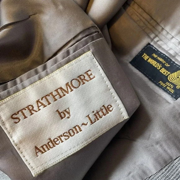Strathmore By Anderson Little Suits 2 Button Blazer Jacket Pants Set Men 44 Long - Picture 6 of 11
